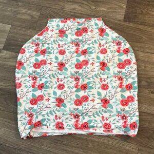 Floral Multi-Use Car Seat & Nursing Cover – Stretchy Rose Print